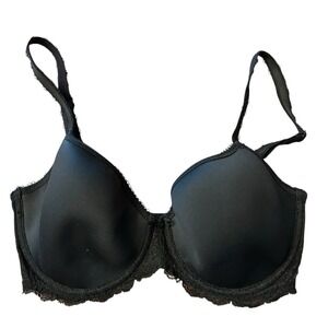 Wacoal Bra 32DD Black "Seduction‎ Spacer" Underwire T Shirt Bra #853255 Opaque